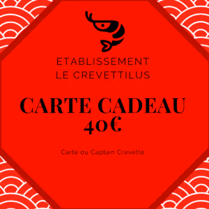 Carte 40 € « Captain Crevette »