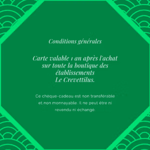 Carte 20 € « Sweet Shrimp »