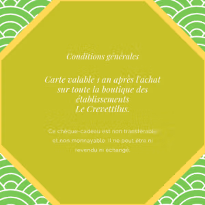Carte 90 € « Crevette Divine »
