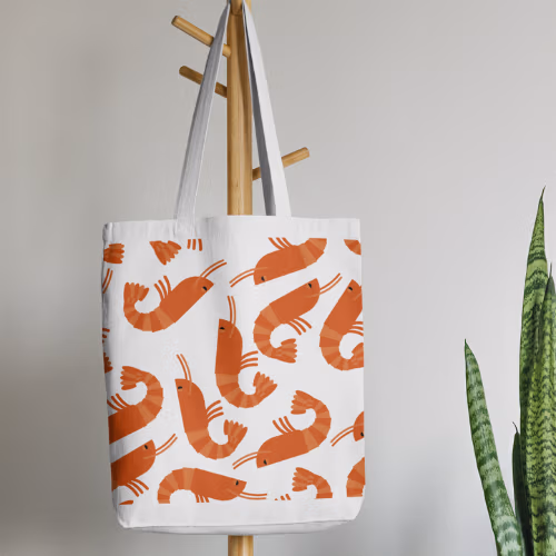 création objet personnalisé crevette sac
