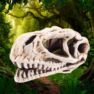 Crâne de Dinosaure pour aquarium – 13 cm – Céramique Naturelle