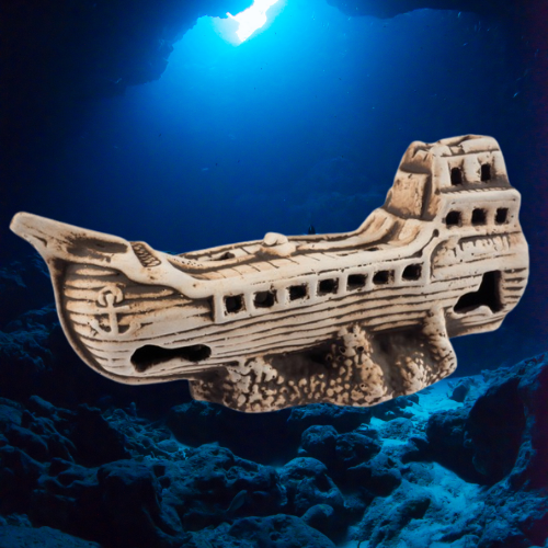 Epave de bateau pour aquarium - Céramique Naturelle