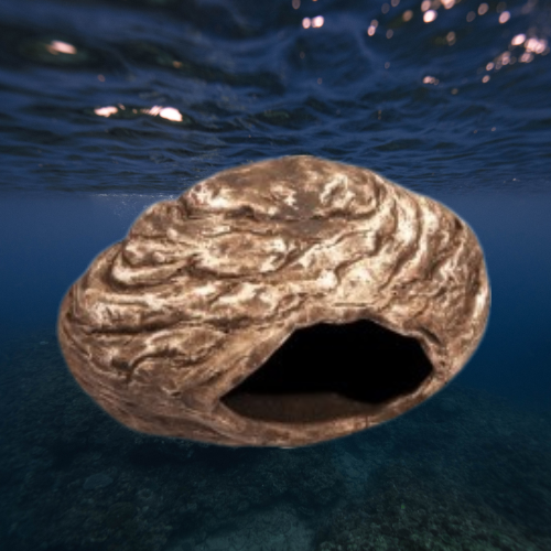 Roche cave pour aquarium - 14 cm - Céramique Naturelle