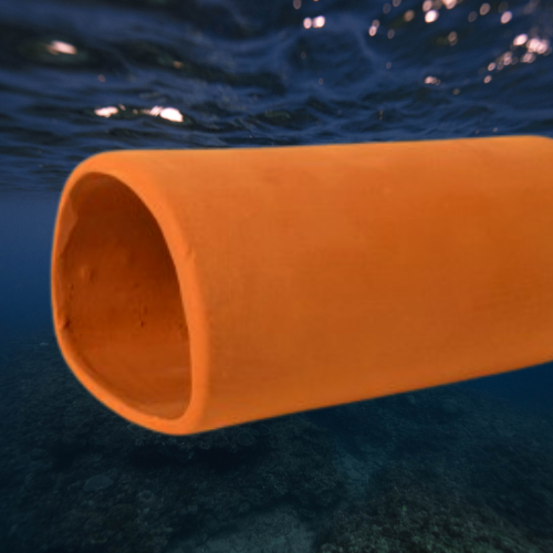 Tube simple XL pour aquarium - 18,5 cm - Céramique Naturelle