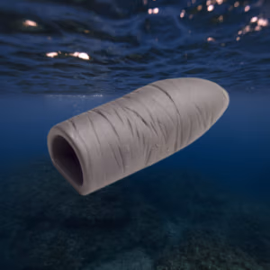 Tube simple Aquarium – 11,5 cm – Céramique Grise Naturelle