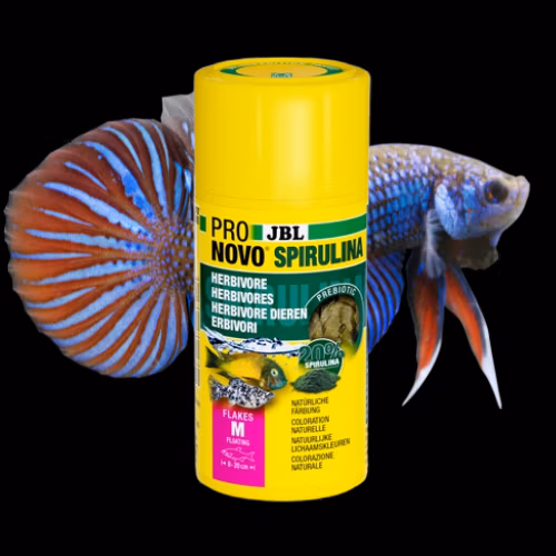 Pronovo Spirulina Flakes M - CLICK - BOOST Poissons 100 mL - JBL