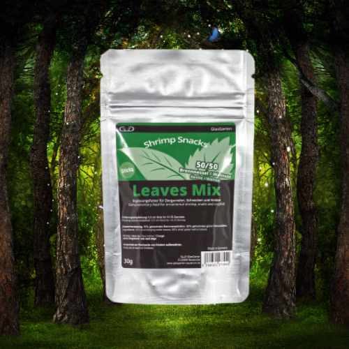 Shrimp Snacks Leaves Mix - Nourriture Crevettes - GLASGARTEN Le Crevettilus