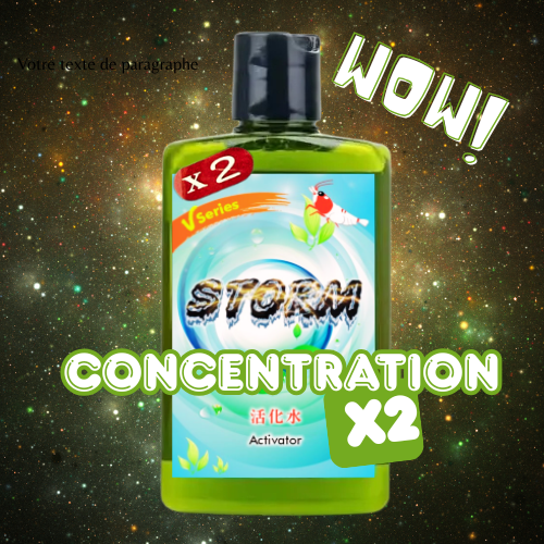 Conditionneur d'eau ACTIVATOR - Concentration X2 - VIN STORM Le Crevettilus