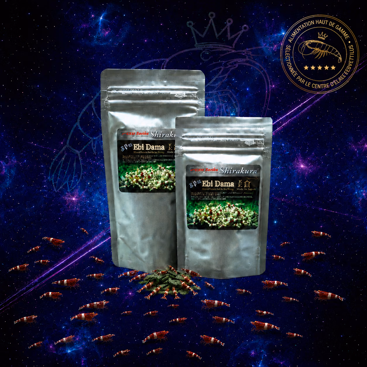 Ebi Dama Nourriture SHIRAKURA 30 g avec crevettes Red Wine – Le Crevettilus