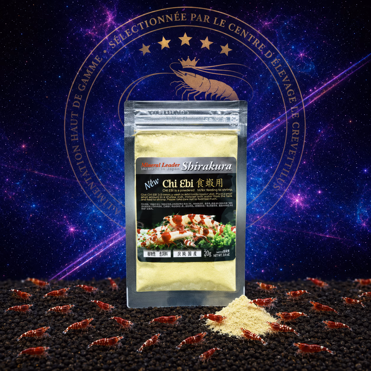 Chi Ebi SHIRAKURA, aliment premium pour bébés crevettes avec Red Wine – Le Crevettilus