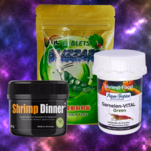 Pack Nourriture ESSENTIELLE – Crevettes d’Aquarium – 3 Flacons