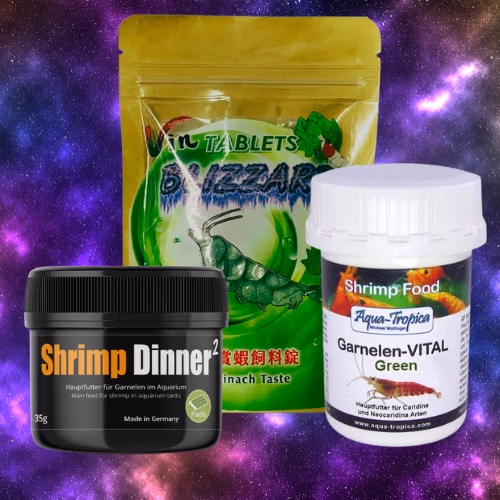 Pack Nourriture ESSENTIELLE - Crevettes d'Aquarium - 3 Flacons Le Crevettilus