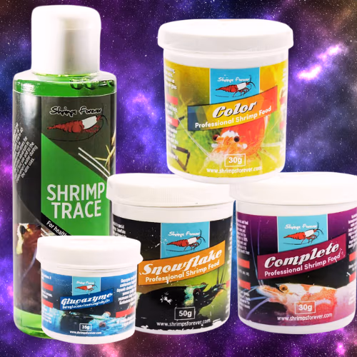 Pack Nourriture PREMIUM - Crevettes d'Aquarium - 5 Flacons Le Crevettilus