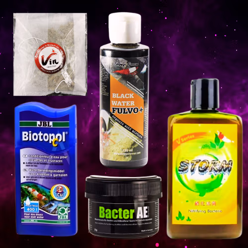 Pack Démarrage Aquarium Crevettes PREMIUM - 5 Flacons Le Crevettilus