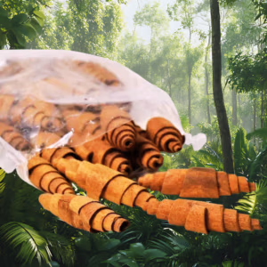 Croissant de Catappa – Écorce naturelle pour aquarium à crevettes