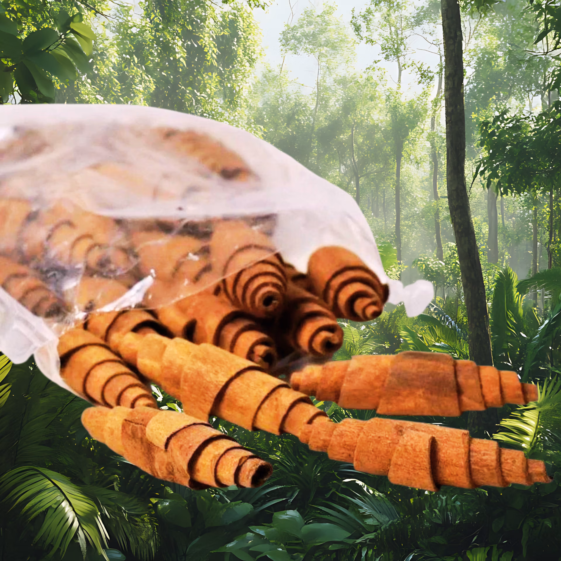 Croissant de Catappa – Écorce naturelle pour aquarium à crevettes Le Crevettilus